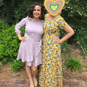 Off the shoulder wrap dress